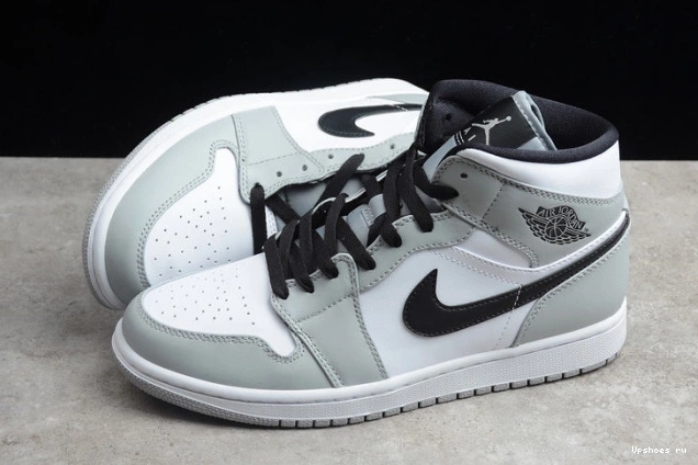 Mid Jordan 1 Smoke 554724-092 Light Grey 0719